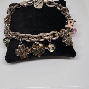 Brighton Breast Cancer Awareness Charm Bracelet